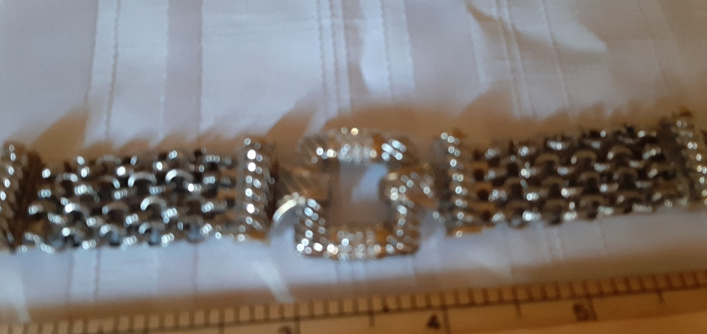 Silver Tone Brighton Style Bracelet Toggle Clasp